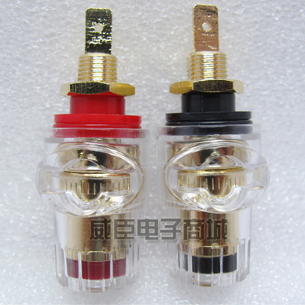 Crystal amplifier sound box Audio speaker terminal terminal Pure copper gold-plated imported high-current banana plug socket