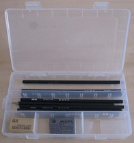  Art sketch pen box Three-grid transparent plastic painting tool box Pencil box can be assembled pencil box