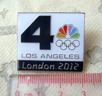 2012 London Olympic Games Badge#83洛杉矶4台媒体NBC PIN