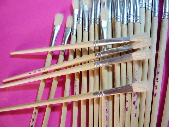 No. 6 No. 8 watercolor pen water powder paint pen water powder oil paintbrush white rod