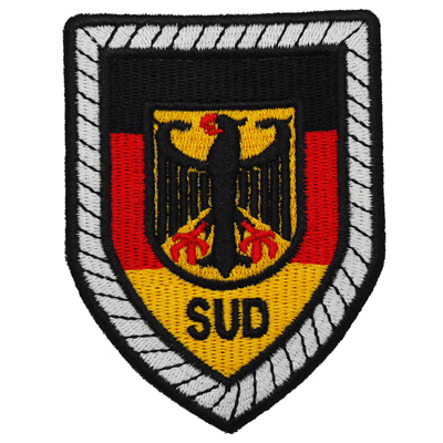 Cloth bottom embroidered tactical morale badge German SUD armband can be customized