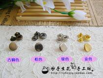 Handmade leather DIY patchwork 633 type pure copper glossy quadruple buckle diameter 12MM dark button 5 start