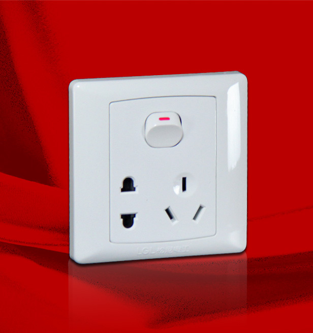 LGL Sonny Electrician Type 86 S20 Double Cut Wall Switch Five-hole socket Five-eye socket