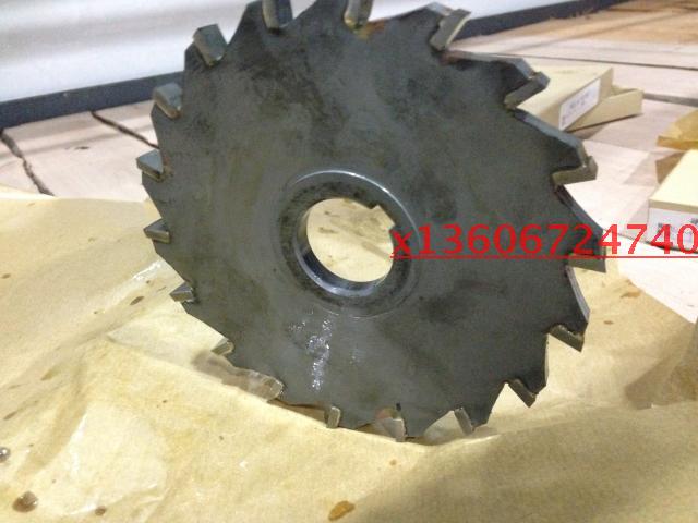 Inlaid alloy rigid alloy inlaid tungsten steel straight tooth three-sided edge milling cutter 160x8x10-200x14x16x20