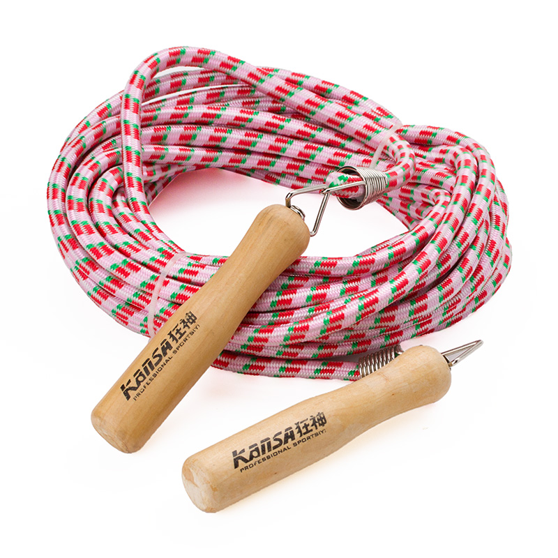 Mad god collective multi-person skipping rope large rope wooden handle cotton swing rope rope long rope skipping rope 10 meters 6 meters 7 meters