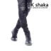 HK shaka mùa thu đông Âu Mỹ Xu hướng nam giới giản dị dây kéo phía trước bốt da ngắn đơn giản và chống mài mòn cá tính - Kính râm