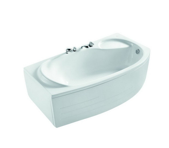 Meghahua MJ-1500SQ acrylic five gold pieces double skirt bathtub right