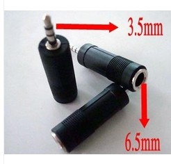 Dual track audio conversion joint 3 5MM revolution 6 5MM mother ktv mic microphone electronic cen head