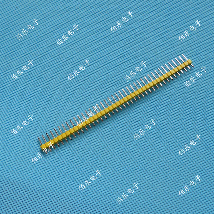 Single needle 2 54mm pitch Yellow pin 40 pin 1*40P straight plug yellow