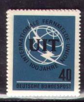West Germany-International Telecommunication Union 100-year emblem 1 All 65 years