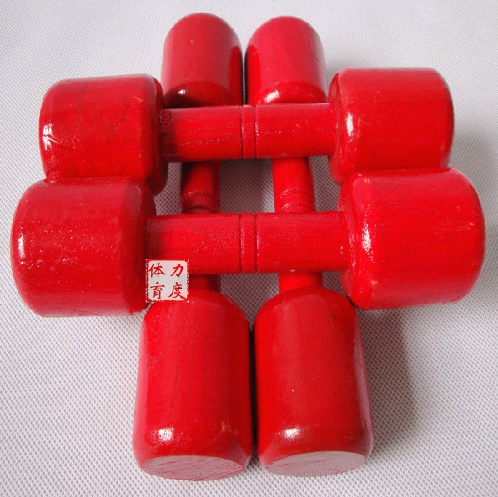 Children's small dumbbells Wooden dumbbells Fitness dumbbells Toy Dumbbells Dumbbells Children's dumbbells Kindergarten school