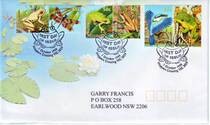 Australia 1999 Frog Bird Bird Clear Fly stamps First Day Covers 1