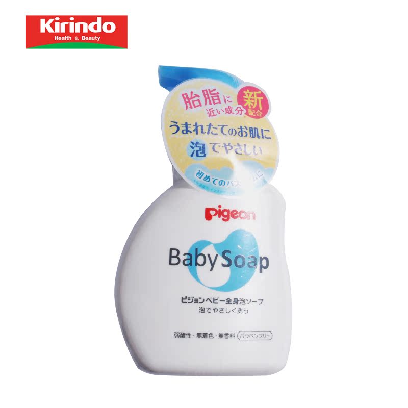 【kirindo】日本进口贝亲Pigeon婴儿全身液体香皂 泡沫型 500ml