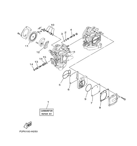 YAMAHA Mountain Leaf Super Jet Single Morrowing Original Factory Spare Parts Carburetor Repair Kit