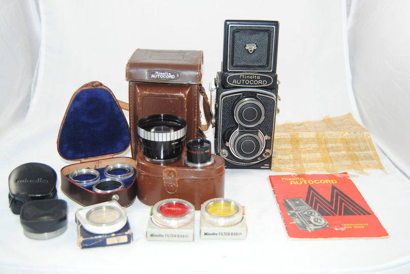 Minolta classic double anti-minolta autocord full set of accessories