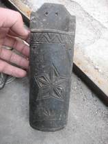 Folk Cultural Revolution Black Pottery Cultural Revolution engraved red five star butterfly chopstick chopstick 1