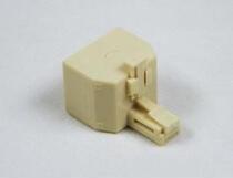 Telephone three-way horn one point and two 6P4C plug-in panel telephone 1 point and 2 RJ11 three-way male to female