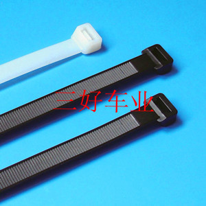 Black white self-locked nylon tie specifications 4 * 200 strapping with bunches wire pipe to bag with three good carts