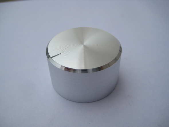 Amplifier knob Volume knob Potentiometer knob Aluminum alloy knob 30x17 silver bright side with scale