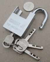 (Shenji brand)Half-wrapped square blade padlock-thickened 40mm(Shenji Lock Industry-Hangzhou special distribution)