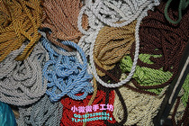 8mm multi-colored tape ti sheng zhuang shi sheng liu su sheng 3-strand twisted rope polypropylene rope cotton rope