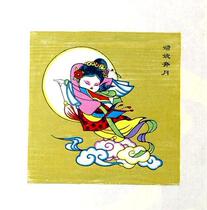 National intangible cultural heritage collection gift National gift boutique Wuqiang woodblock New Year painting drama out of the Moon