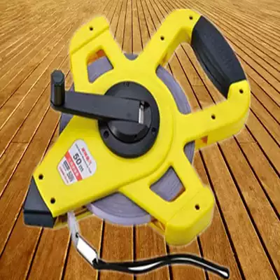 Lion 50m steel tape measure 50m three-layer nylon coating waterproof rust-proof scratch engineering surveying and mapping ruler