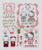 Daybreeze Cross Embroidery Suite French DMC Embroidery line hello kitty KT Cat Wedding