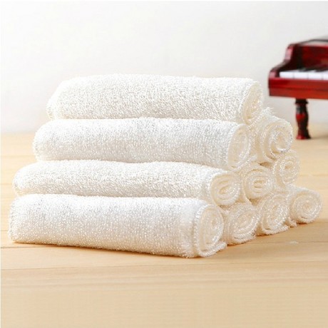 Kitchen dishwashing cloth White cleaning cloth Dishwashing towel Bamboo fiber basic non-oil dishwashing cloth 100% cleaning cloth absorbs water