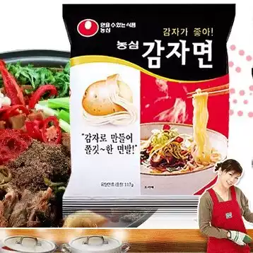 South Korea imported Nongxin instant noodles made of Korean potato noodles made of instant noodles 117g