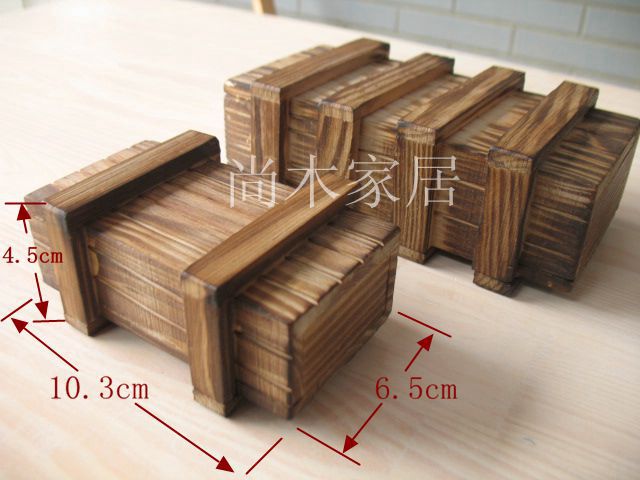 Magic Wooden Box Toolbox Solid Wood Box Gift Box Solid Wood Made Old Parts Accessories Gift