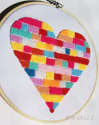 ) rainbow heart) poke cross stitch embroidery wall decoration wall wall can be customized hand embroidery material package