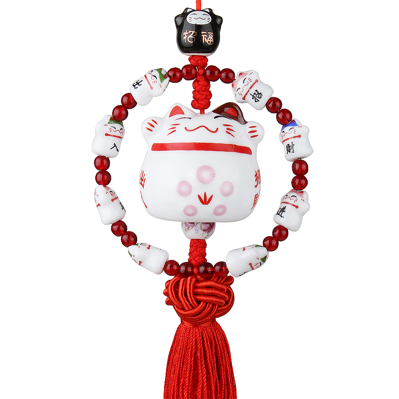 创意高档车载车内车用招财猫汽车挂件保平安符可爱卡通时尚装饰品