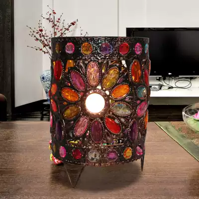 European style pastoral retro cartoon art cylinder desktop decoration cute table lamp Princess lamp warm children lamp Bookroom lamp