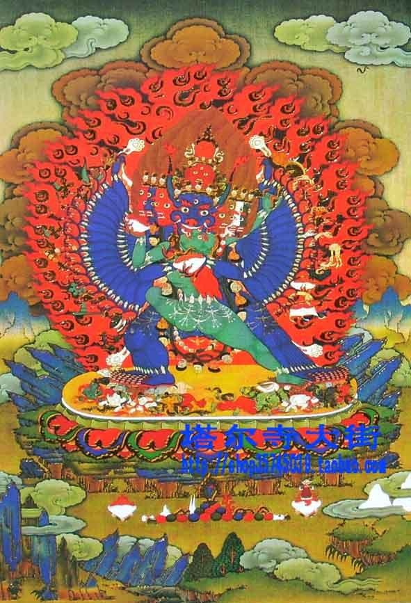 Bronzing Thangka Dawei De King Kong total height 36 total width upper width 20 lower width 28 core height 15 width 10 5 cm