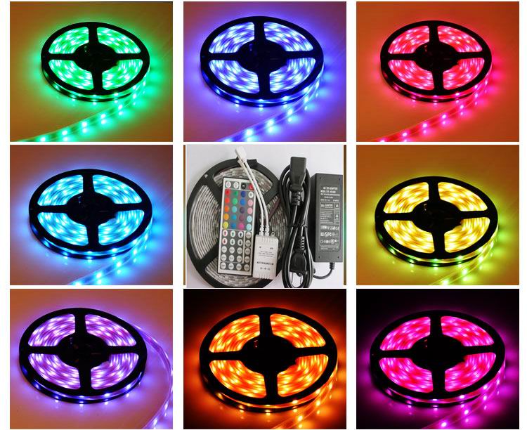 12V light bar LED soft light with RGB5050 running horse function waterproof 7 colorful color changing color physical shooting