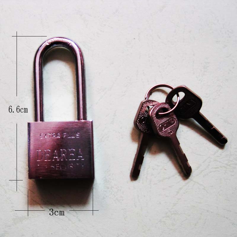 door padlock white steel lock long handle lock anti-theft window lock cage lock square vane lock door and window lock iron chain lock small lock iron lock