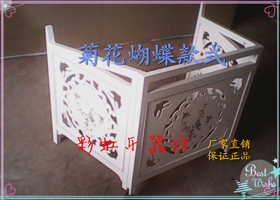 Yangqin Accessories Foldable Yangqin Rack White Chrysanthemum Butterfly with high-end pulley 401402 Yangqin Shelf-Taobao