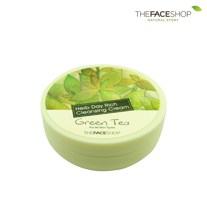 The Face Shop 卸妆 草本丰润绿茶卸妆霜 温和清洁 清爽 专柜正品