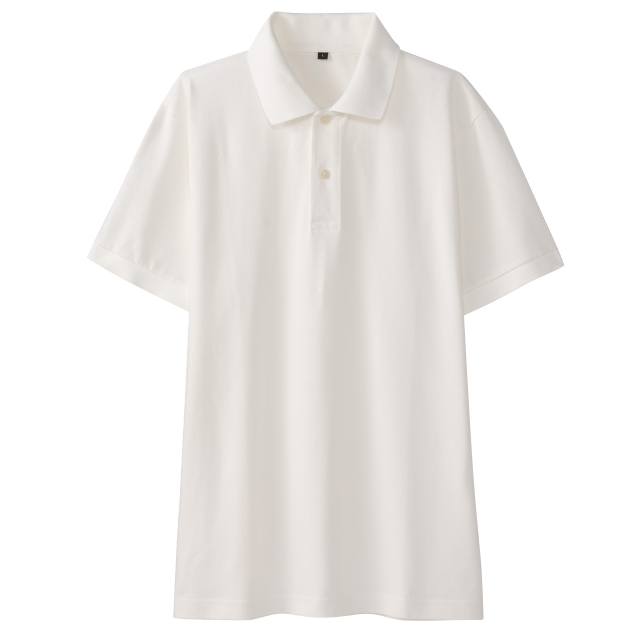 无印良品MUJI 男式 珠地网眼棉布短袖POLO衫