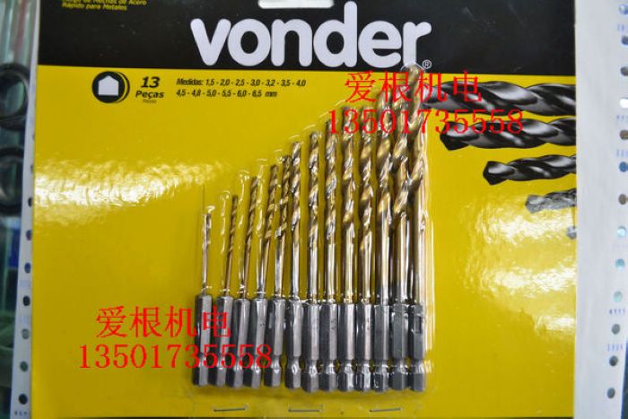 High quality hexagonal handle drill set batch drill set (1 5 - 6 5) electric screwdriver pistol drill dedicated