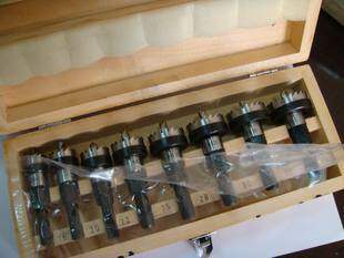 Shanghai Hualing high-speed network iron drilling machine metal reaming drill 8-piece set wooden box set