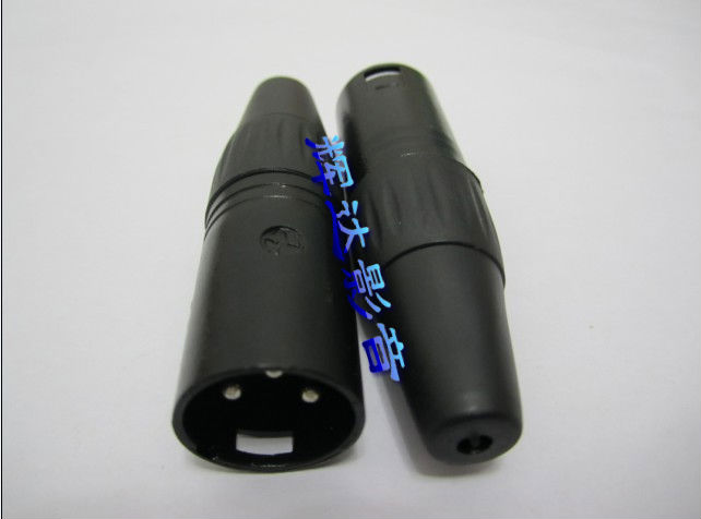 3 Core Cannon head male head microphone head 3P dazzling black male head XLR Carnon 3 Core plug microphone plug-Taobao