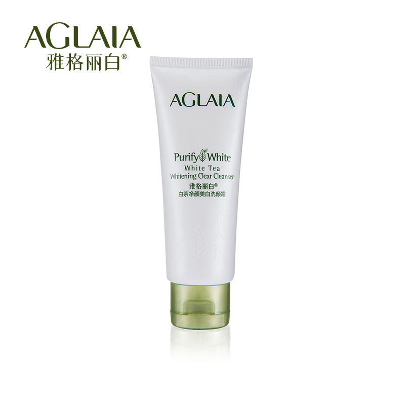 AGLAIA/雅格丽白白茶净颜美白洗颜霜100g 深层清洁卸淡妆专柜正品