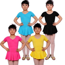 2022 nouvelle combinaison de danse pour enfants femme à moitié manche gymnaste danse avec une robe de népotisme siaminé robe de classe dexamen pour jupes courtes