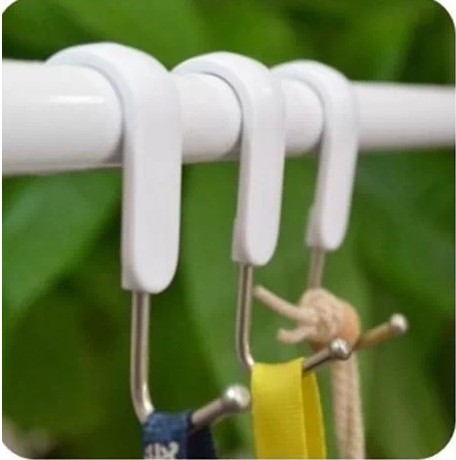 Japan KM hook-free kitchen bathroom stainless steel hanging clothes buckle S hook single hook creative no-mark rotation