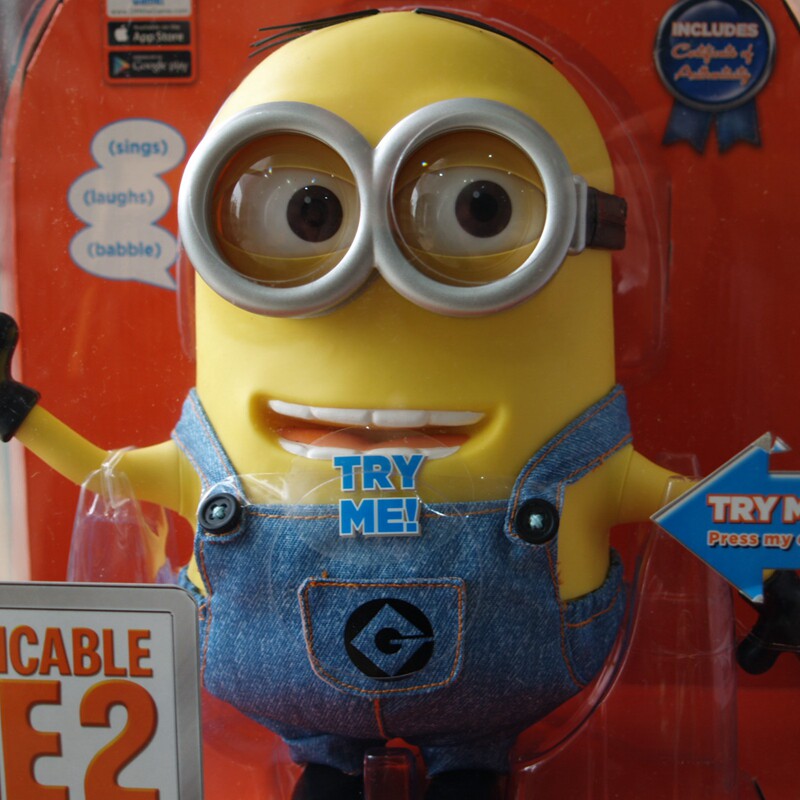 美國正版神偷奶爸minions小黃人會說話bob唱歌毛絨玩偶公仔