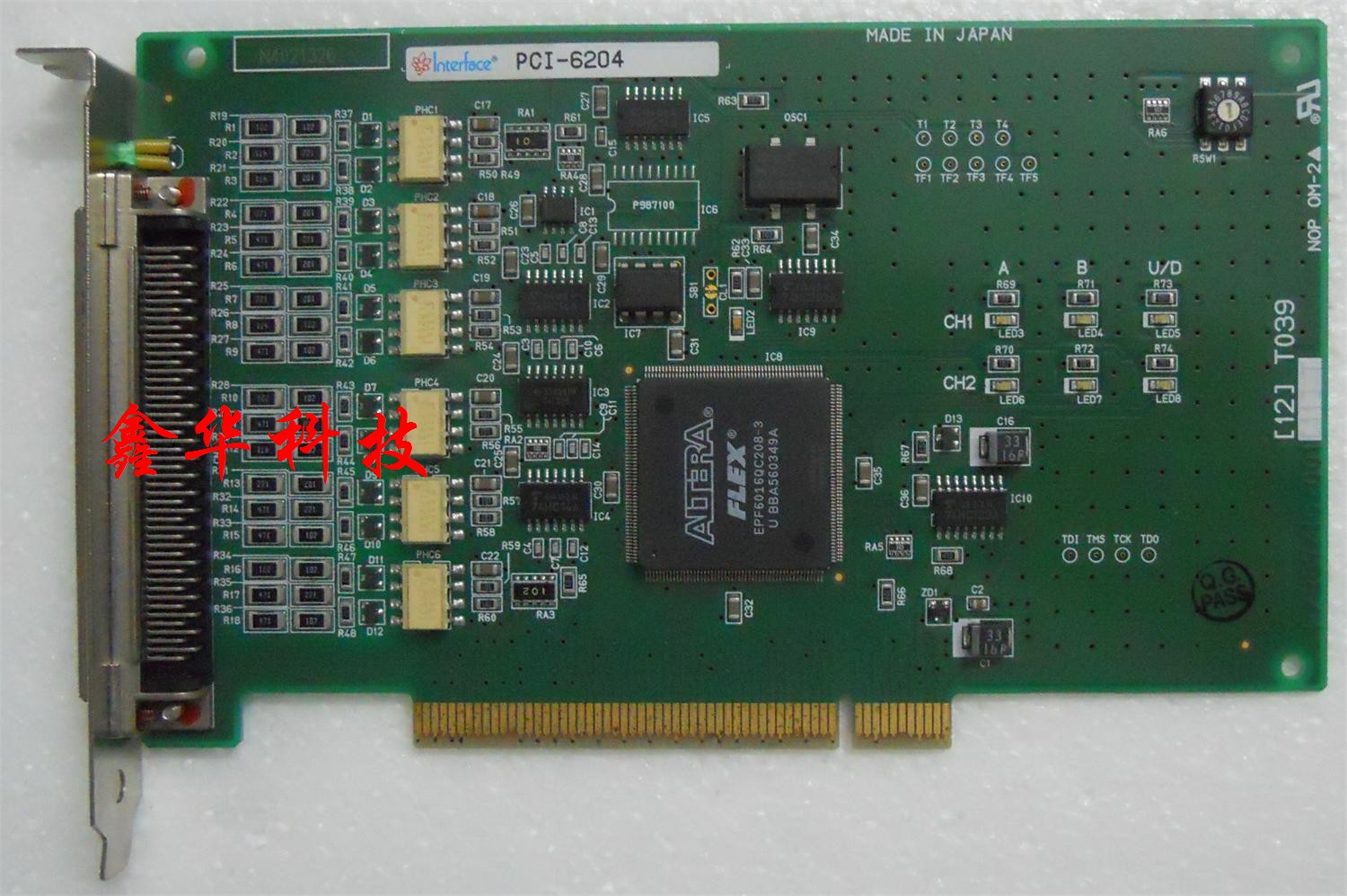Interface PCI-6204 Data for the collection of cards