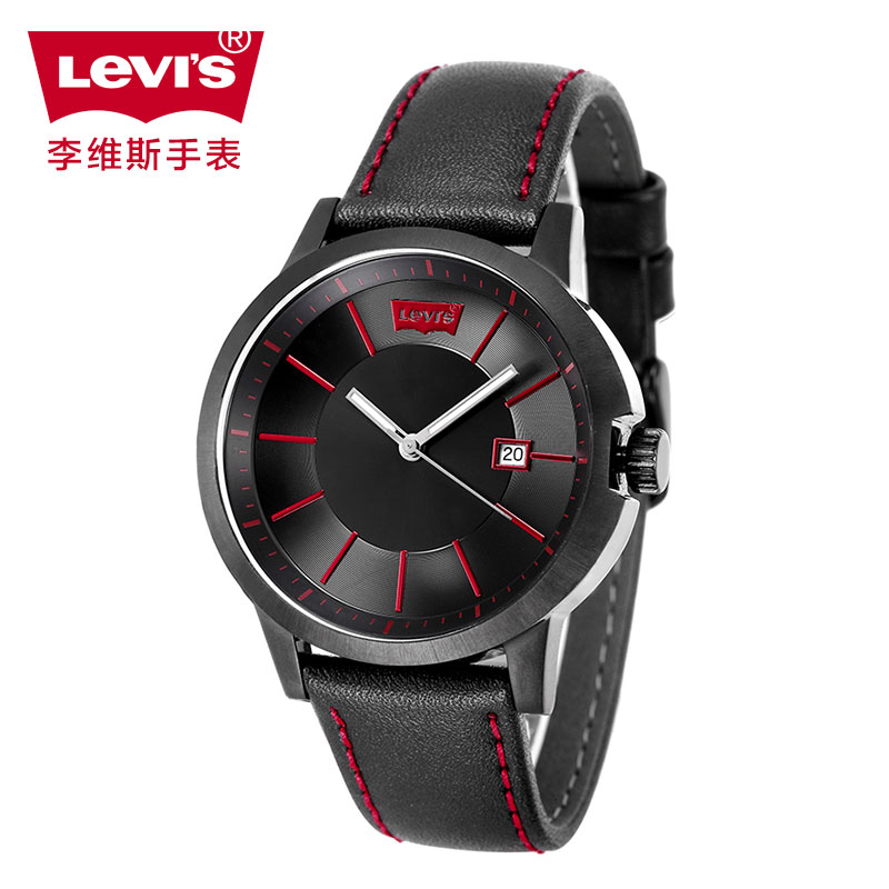 Levi`s时尚潮流休闲 石英手表 学生皮带防水表 男表 王府井百货