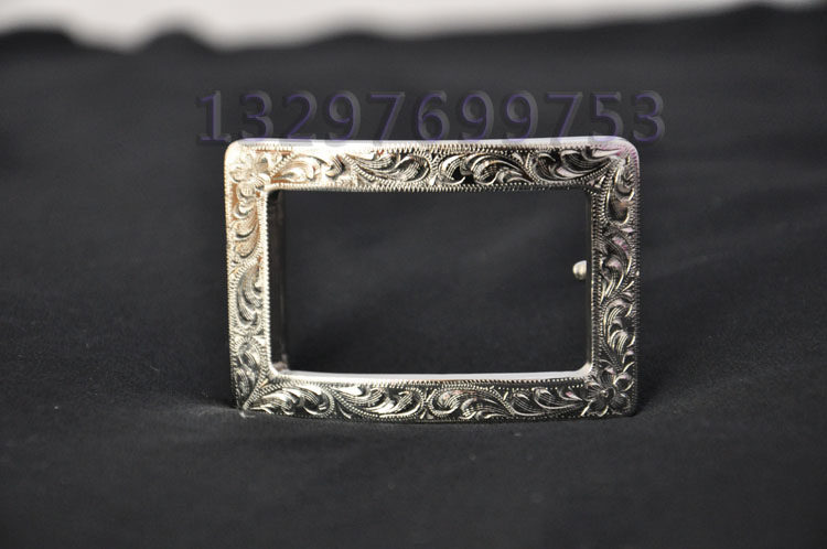 Muzi handmade pants waist belt buckle head stainless steel hand carved western Tang grass flower width 38 hot sale in the store